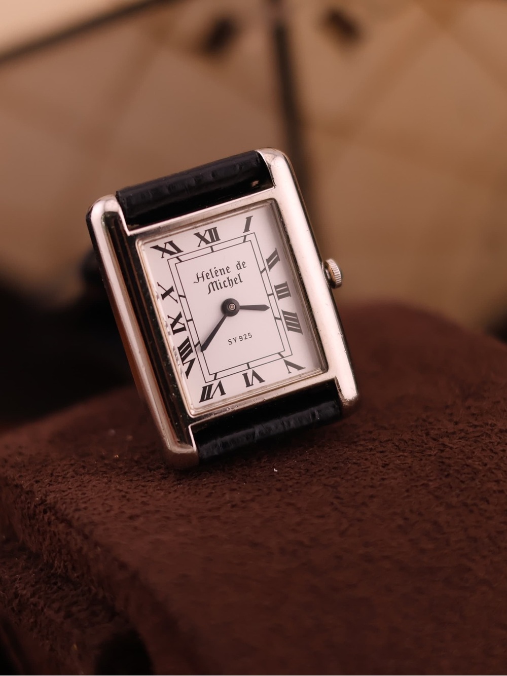 Vintage 1990s Helรฉne de Michel Quartz Womenโs Watch - Santos Tank Homage